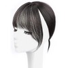 2 Piezas Extensión de Flequillo,Fleco Postizo Cabello Natural, Flequillo de