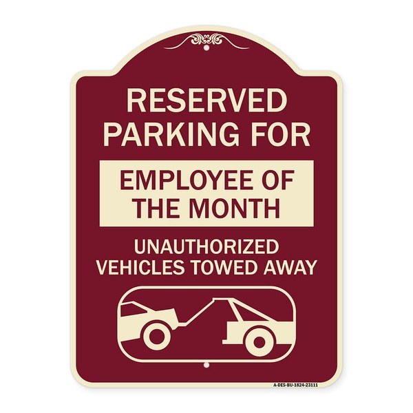 SignMission Designer Series Sign - Reserved Parking for Employee of