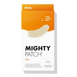 Mighty Patch™ Chin patch from Hero Cosmetics - XL Contoured Hydrocolloid Chin Patch for Blemishes and Pimples, Non-Irritating, Vegan-Friendly, Not Tested on Animals (10 Count)