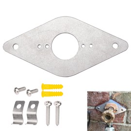 GGTE Hose Bib Mounting Plate, Aluminum Outdoor Faucet Mounting Plate, with Antifreeze Cover Clip