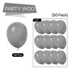 PartyWoo Gray Balloons 50 pcs 12 Inch Matte Grey Latex
