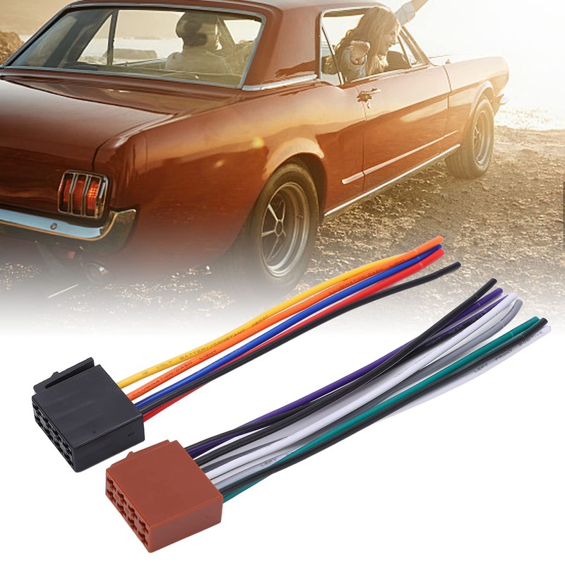 ISO Wiring Harness Adapter, Yctze 2Pcs/Kit ABS Metal Car Radio