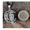 Kiss of Leather Raven in Moon Pendant 925 Silver No.392,