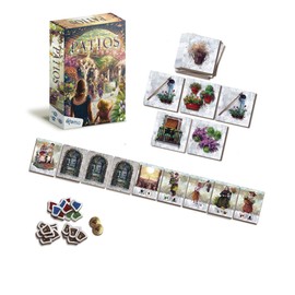Atomo Games Patios, Family Party Board Game for 5 players, 10 and up, 45 minutes, Multicolored