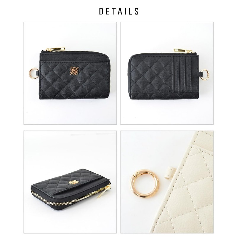 Alto Rose Fragment Case with Key Chain, Thin Wallet, Small,