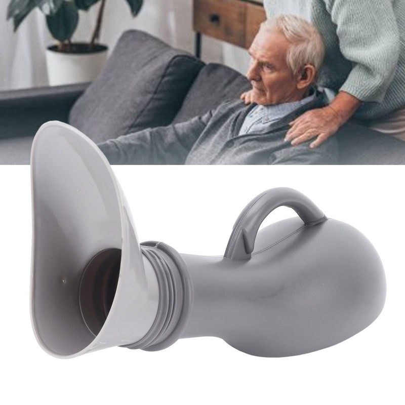 Men's Urine Bottle, Prevent Tipping Tightly Fitted Lid Handle Plastic