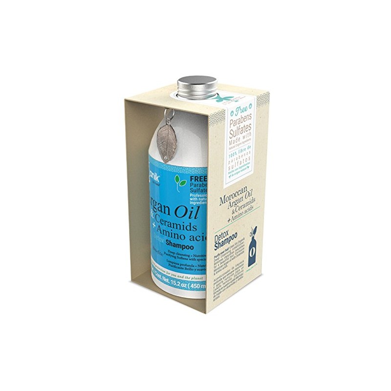 Detox Shampoo con Aceite de Argán, Ceramidas y Aminoácidos, 450