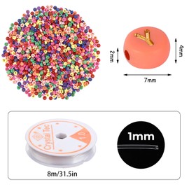 Abeillo Pack of 1000 Letter Beads Set, Colourful A-Z Letter Beads for Threading, 7 mm Round Acrylic Beads for Bracelets, Alphabet Beads, for DIY Bracelets, Necklaces, Earrings Making