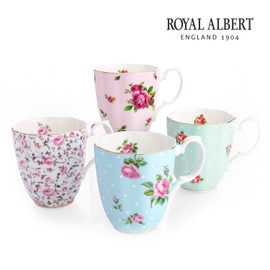 Royal Albert New Imperial Rose Vintage Mug 4p / 로얄알버트 뉴황실장미 빈티지 머그 4p