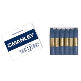 Manley 8414326046130 Pastelli, Confezione da 12 Pezzi, Blu