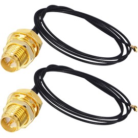 onelinkmore UFL to SMA M.2 NGFF IPX IPEX MHF4 to RP SMA Female (Male pin) RF Pigtail WiFi Antenna Extension Cable 0.81mm for PCI WiFi Card Wireless Router M.2 Cards Pack of 2 (19.6 inch (50 cm))