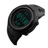 SKMEI Mens Large Display Digital Watch Resin Strap Stopwatch Alarm