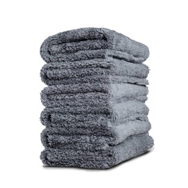 Adam's Polishes Lite Borderless Grey Microfiber Towel (6 Pack) - Car Detailing Towel