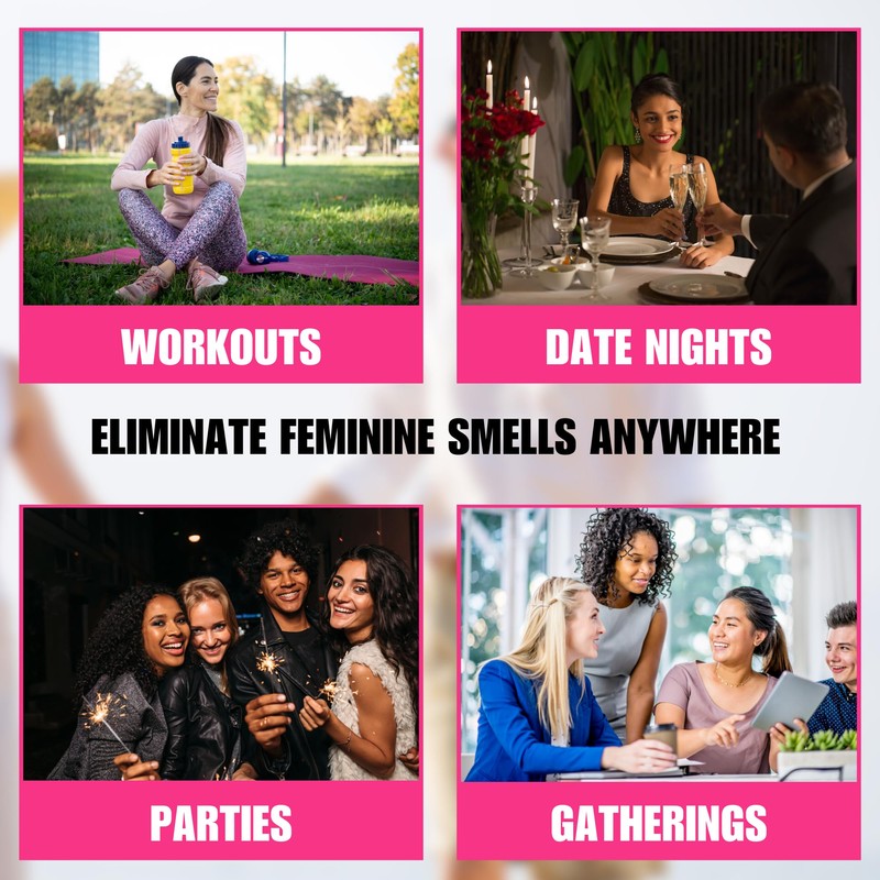 SMELLRID Activated Carbon Feminine Odor Control Pads: 12 (4" x