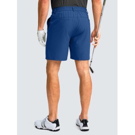 G Gradual Men's Casual Shorts 7" Lightweight Golf Shorts for Men Stretch with 3 Pockets Quick Dry Breathable Work Shorts Royal Blue