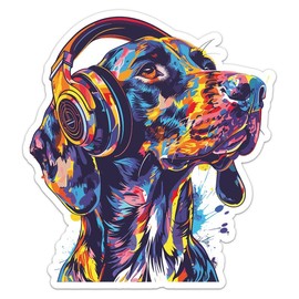 Generic DJ German Shorthaired Pointer Dog Sticker - Waterproof Vinyl Decal for Car Bumper, Laptop, Water Bottle, Bookcases, Wall, and Window, Size - 3'' Longer Side
