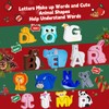 Advent Calendar 2025 Kids,Wooden Alphabet Animal Puzzles for Toddlers,52 Pcs
