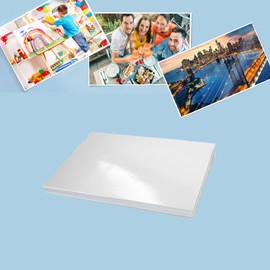 Wenrescry Photo Paper A4 High Gloss 50 Sheets 200 g/m² Instant Dry Ideal for Inkjet Printers Photo Cards Bright White