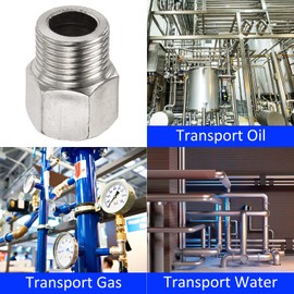 M METERXITY Stainless Steel G1/2 Male -G3/4 Female Hex Dia Pipe Fitting Extension Pipe Fitting Extension for Outdoor Application/Faucet/Industrial (33mm Length)