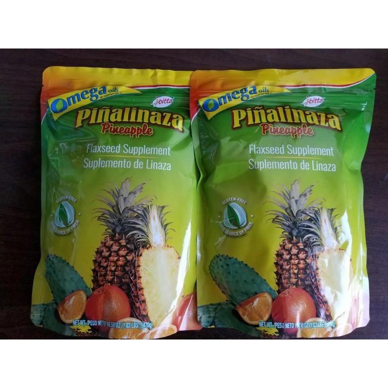 IBITTA 2 PIÑALINAZA PINEAPPLE FLAXSEED SUPPLEMENT WITH OMEGA OILS 16