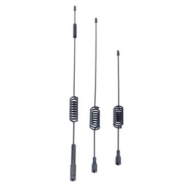 Orivin 3 Pack Easy Install Black Metal Simulation Antennas for 4 RC Crawler Car Decoration Accessories