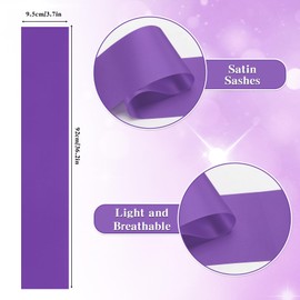 Hiznomgs Purple Birthday Girl Sash 3 Pcs Bachelorette Sashes Lavender Purple Satin Pageant Sash for Girls, DIY Baby Showers Senior Sashes Party Decorations