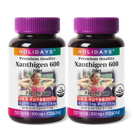 Holidays Diet Xantizen 600 30 capsules, 2 bottles (2 months supply) / 홀리데이즈 다이어트 잔티젠 600 30캡슐 2병 (2개월분)