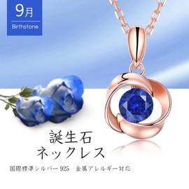 JUDY Secret Birthstone Necklace, Earrings, Luxurious, Rose Crystal, 925 Sterling Silver, Women's Pendant, Birthday, White Day, Mother's Day, Anniversary, Christmas Gift