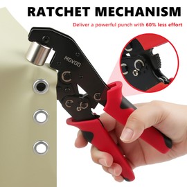 MGYOO 3/8” 1/4” Grommet Tool Kit for Fabric Tarp Leather with 500 Pairs Eyelets and Grommets-3/8” Heavy Duty Eyelet Tool with 1/4” Die, 500pairs Silver Metal Grommets, 6mm 11mm Hole Punch, Gasket
