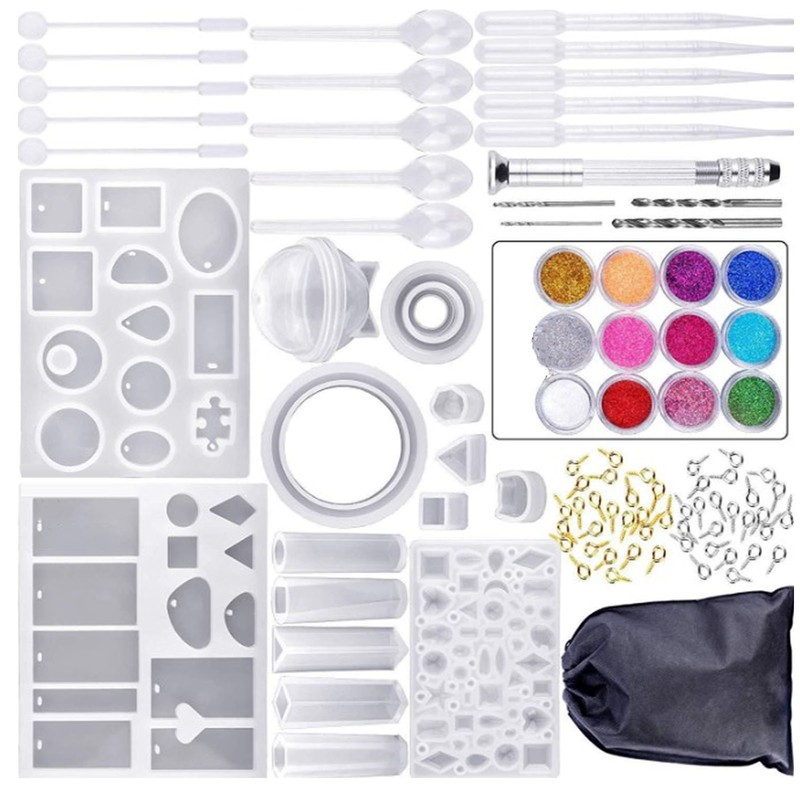 83Pcs Epoxy Jewelry Making Kit Soft Silicone Tear Resistant Widely