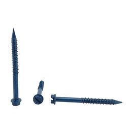 Chenango Supply 1/4 x 2-3/4" Hex Head Concrete Screw Anchor. 100 Pieces with Drill Bit (Miami-Dade Compliant) (1/4 x 2-3/4")