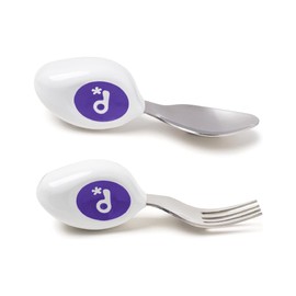 1 Year Old Eat Yourself! [Spoon Fork Set] Baby Tableware, Present, Cutlery Set, Spoons and Forks, Set of 2 (3 Colors) Indigo Purple