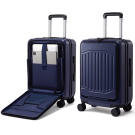 LOVEVOOK Carry On Luggage 22x14x9 Airline Approved, 20 Inch Suitcase with Wheels, PC Hardside Lightweight Luggage with USB Port, TSA Lock, Front Pocket for Travel & Business