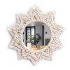 generic 2024 Boho Espejo De Pared Círculo Macramé Espejo Colgante