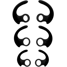 A-Focus 3 Pairs Earhook Ear Loop In-Ear Hook Ear Loop for In-Ear Earphones, Anti-drop, Increased Stability, S/M/L 3 Pairs Black, Fits SO-NY WI-1000XM2, WF-1000XM3, WI-SP600, YA-MAHA EP-E30A, JPRi-DE