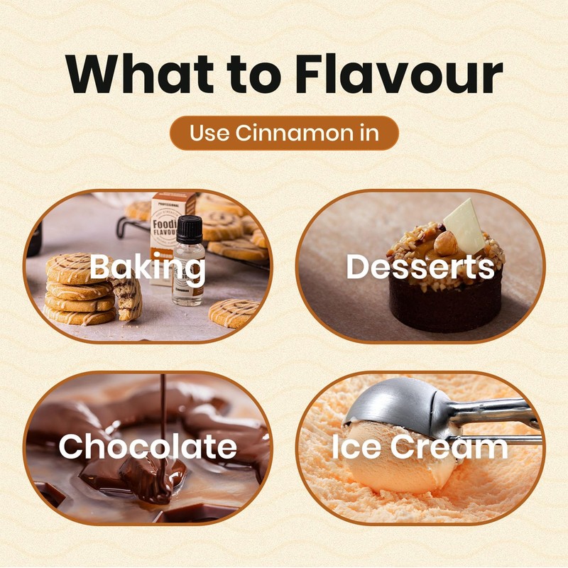 Foodie Flavours Cinnamon Natural Flavouring, High Strength - 15ml