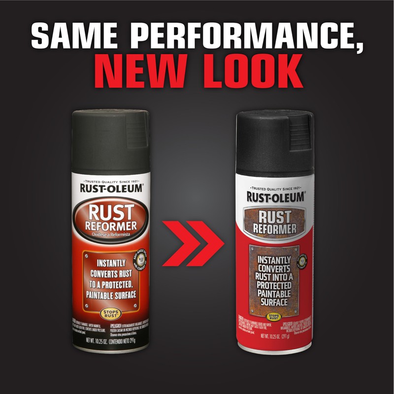 Rust-Oleum 248658-6PK Stops Rust Reformer Spray Paint, 10.25 oz, Black,
