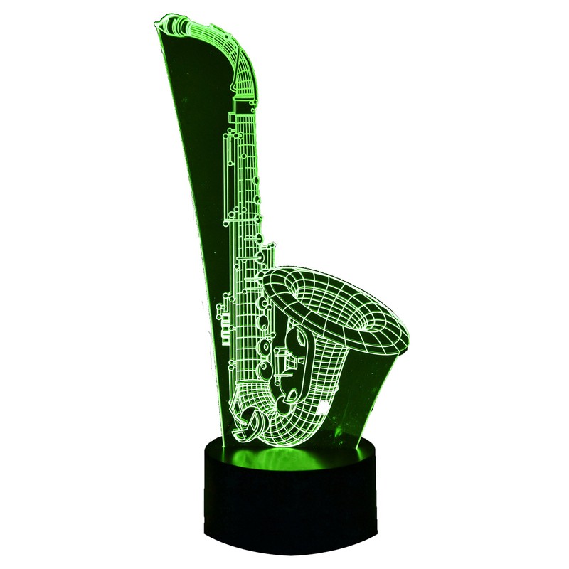 Saxophone - 3D LED LAMP Optical Illusion Light with 7