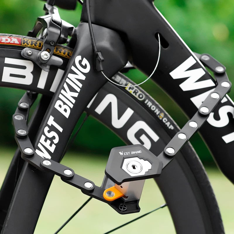 West Biking Gift Folding Bike Lock, Bike Chain Lock, Heavy