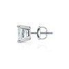 14k White Gold Princess Diamond Simulated Cubic Zirconia SINGLE Stud