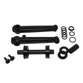 Fenix Bicycle Chromoly Crank Set Steel 175mm American Sealed Bottom Bracket 8 Threaded, (Black)