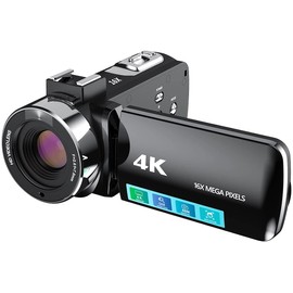 Somikon Videocam: 4K-UHD-Camcorder mit 16-fachem Zoom, WLAN, Full-HD mit 60 B./Sek. (4K Kamera, Digital Camera, Fotoapparat)