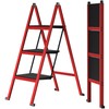 Ainai Step Ladder,Aluminum Ultra Thin Folding Step Stool,400 Lbs Capacity