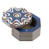Island Bamboo Pakkawood Salt Cellar, Blue