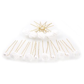 15-Piece Bridal Hair Jewellery Set 3-G White