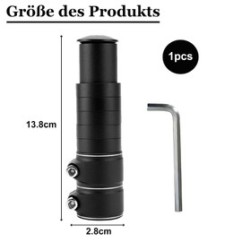 Handlebar Riser Bicycle, Bicycle Handlebar Riser with Hex Keys, Bicycle Handlebar Stem, Handlebar Extension Bicycle, 28.6 mm Bicycle Handlebar Raiser for Mountain Bikes, Road Bikes, City Bikes