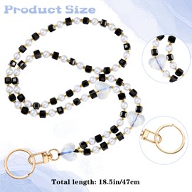 LEGENTLISUR Lanyard for Teachers with ID Holder Cute Heart Retractable Lanyards Made of Acrylic Beads for Women for Cruise Ship Cards Nurse ID Cards and Keys