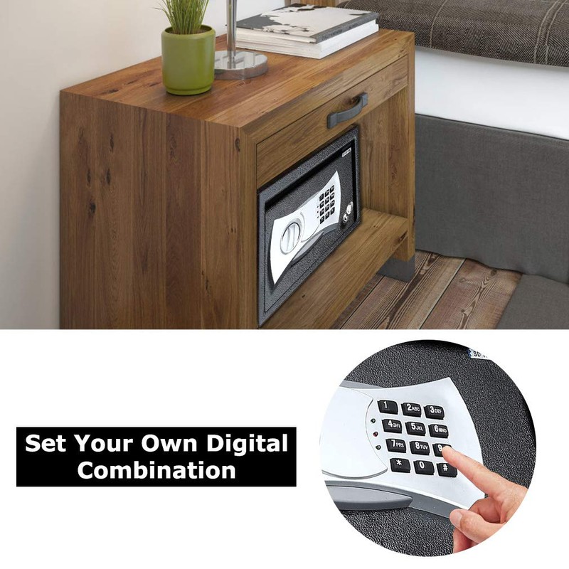 New Drawer Safe with Electronic Lock Home Office Hotel Gun