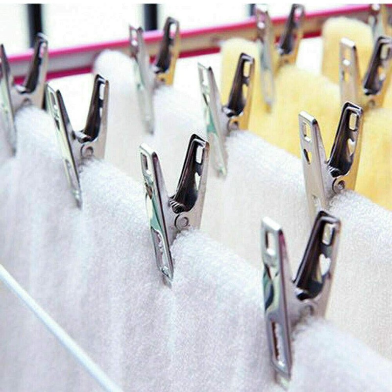OZSTOCK® Stainless Steel Clothes Pegs Hanging Pins Clips Laundry Metal