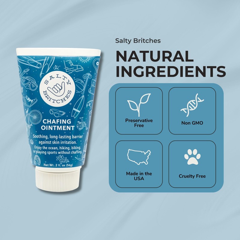 Salty Britches Waterproof Anti Chafing Ointment, Chafing Gel, Half Marathon